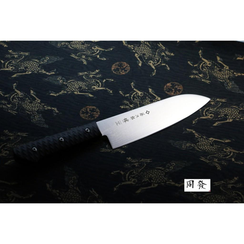 全新系列【上利鉅獻】日本製🇯🇵藤次郎 鎧 GAI 系列 170mm 大馬士革三德刀 三德鋼刀 菜刀 日本廚刀-細節圖4