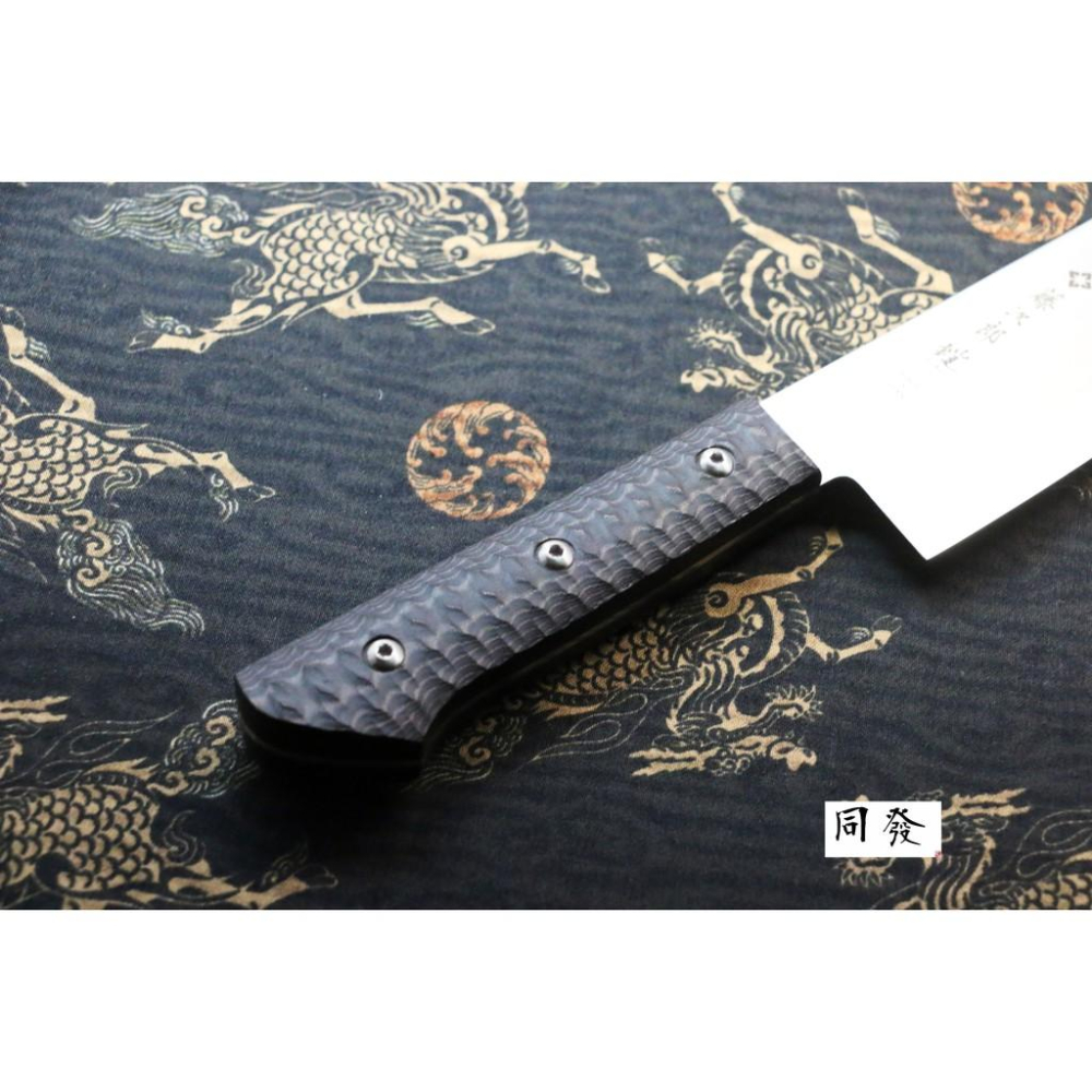 全新系列【上利鉅獻】日本製🇯🇵藤次郎 鎧 GAI 系列 170mm 大馬士革三德刀 三德鋼刀 菜刀 日本廚刀-細節圖5