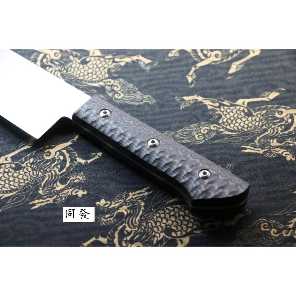 全新系列【上利鉅獻】日本製🇯🇵藤次郎 鎧 GAI 系列 170mm 大馬士革三德刀 三德鋼刀 菜刀 日本廚刀-細節圖6