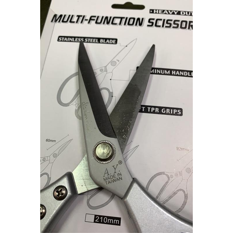 【上利嚴選】台灣製🇹🇼A.Y. 多用途多功能不銹鋼剪刀 雞排剪刀 食物剪刀 厚刃 萬能剪刀 雞排 雞肉 魚肉 魚骨-細節圖3