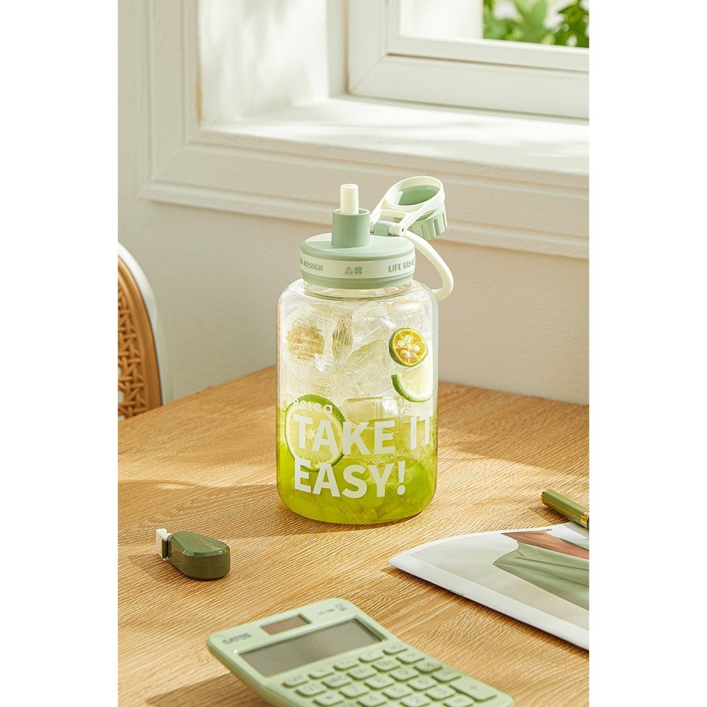 附背帶 【RELEA 物生物 】公司貨 輕酷 1000ml 玻璃隨身壺 大容量 隨身瓶 高硼矽 耐熱玻璃 三色可選-細節圖8