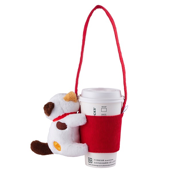 [星巴克]抱抱 招財/白 貓單杯提袋 原價480-細節圖2