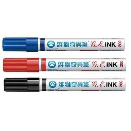 現貨寄出 雄獅 奇異筆 No.200 奇異筆 油性奇異筆 1.3mm 共3色 黑色/紅色/藍色 油性速乾奇異筆-細節圖3