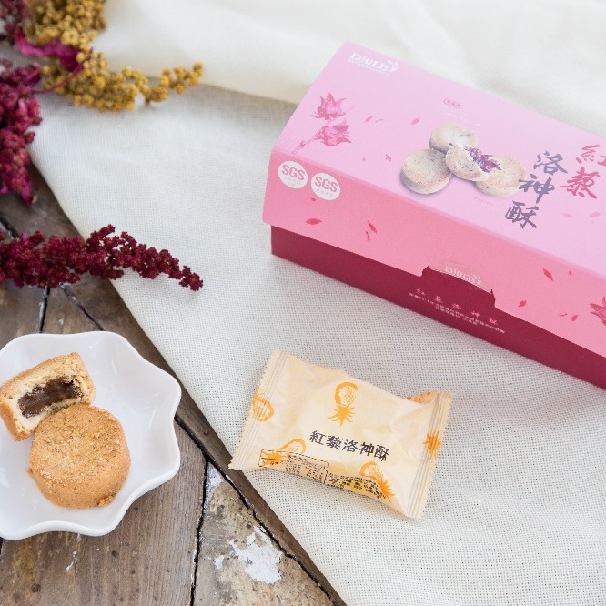 DJULIS 德朱利斯  紅藜洛神酥 6入/盒*1盒-細節圖3