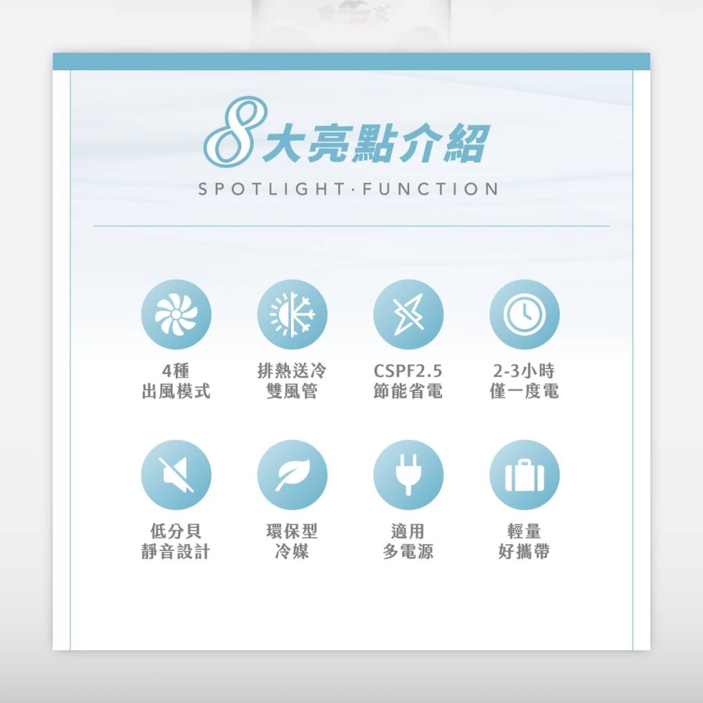 加購優惠 華菱手提可攜式移動冷氣 HCPS-110KA110T 台灣製 4400BTU 48dB 450W-細節圖5