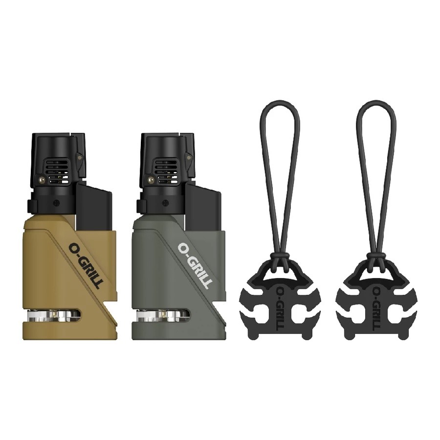 【O-GRILL】安全防風打火機 GJ-200 二入兩色 卡其/軍綠 炙燒 烘焙-細節圖2