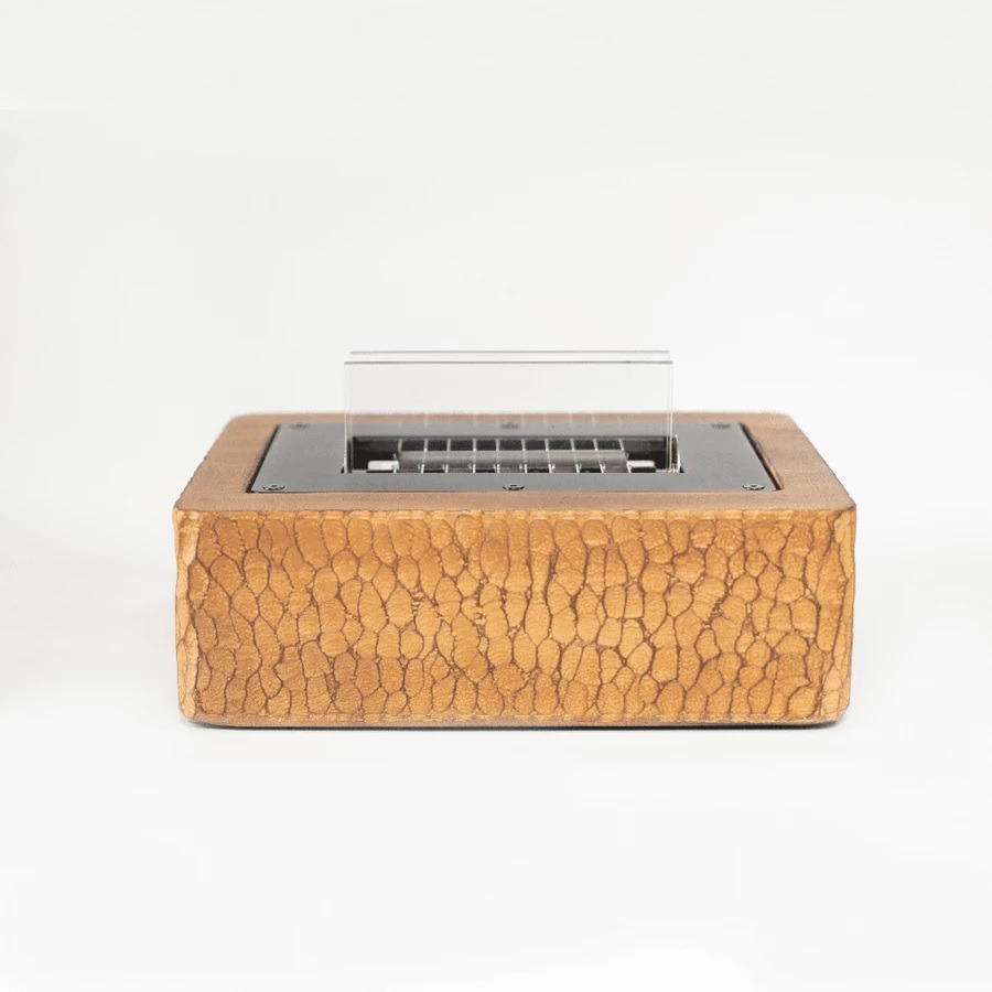 【O-Grill】WB-090 火舞台-木鑿紋 外觀造型獨特 優美火焰造型 居家及戶外都適合-細節圖3