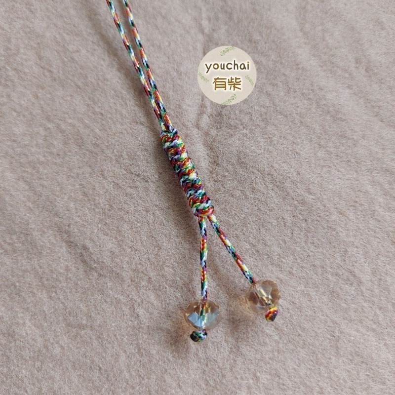 金剛結平安掛飾、車掛、吊飾．自選繩線色【youchai有柴】手工編繩．手作．手工藝．七色線．五色線．飾品．掛件-規格圖11