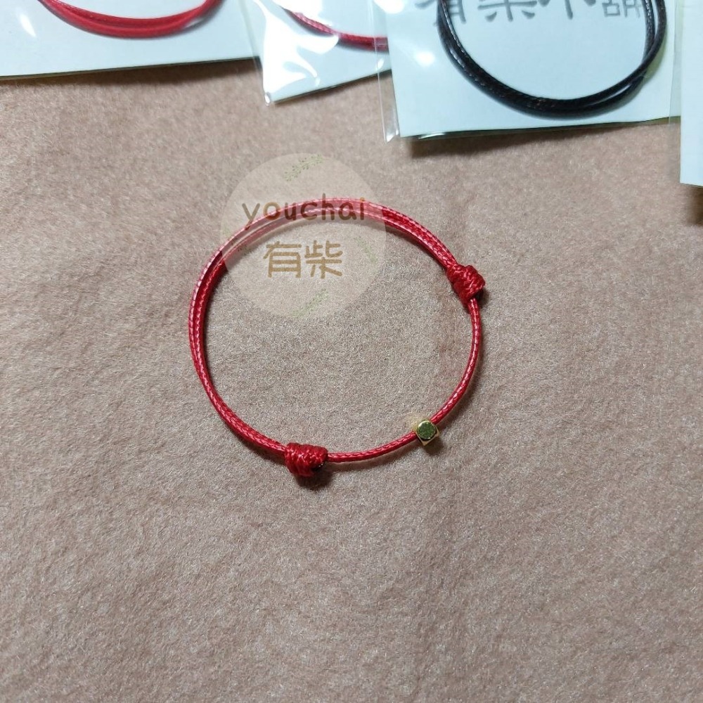 平安繩手繩手環、腳繩．紅繩．手工編繩【youchai有柴】紅線．飾品．小禮物．五色線．七色線．蠟線．-細節圖2