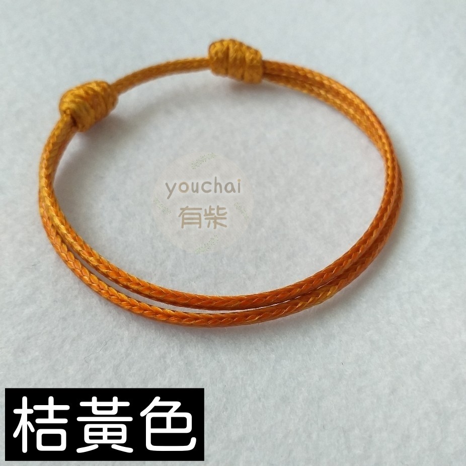 【youchai有柴】雙圈手繩．平安繩手繩手環腳繩．韓國蠟線．防水手環．手工編繩．紅繩．飾品．幸運繩-細節圖5