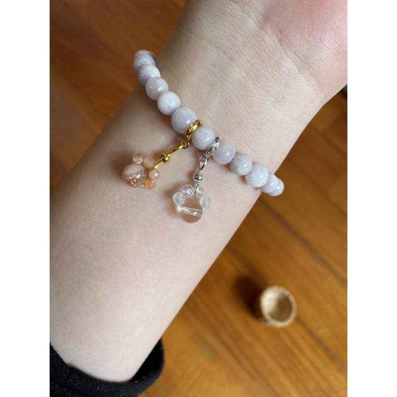 ♪貓爪/熊掌/狗腳印♪- 天然水晶造型隨意扣鑽切款—項鏈/墜子/耳環-細節圖4