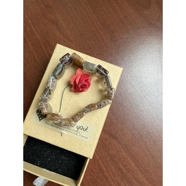 ♪ 四季幽靈♪- 天然16mm厚板異象共生水晶-手排/手鍊-細節圖7