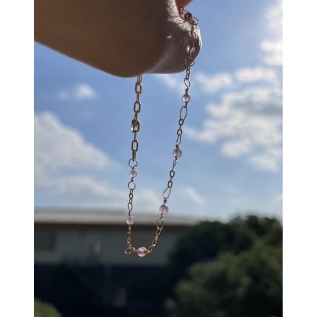 ♪天然紫水晶+14k包金♪- 2月份誕生石系列—紫晶鑽切二月設計款—手鍊/手鏈-細節圖3