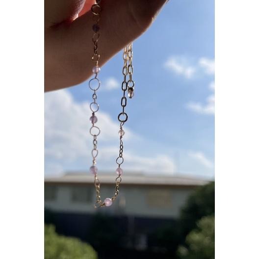 ♪天然紫水晶+14k包金♪- 2月份誕生石系列—紫晶鑽切二月設計款—手鍊/手鏈-細節圖4