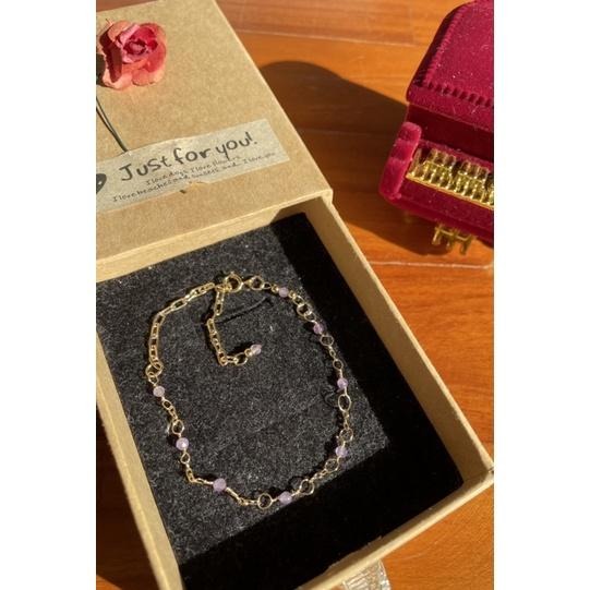 ♪天然紫水晶+14k包金♪- 2月份誕生石系列—紫晶鑽切二月設計款—手鍊/手鏈-細節圖7