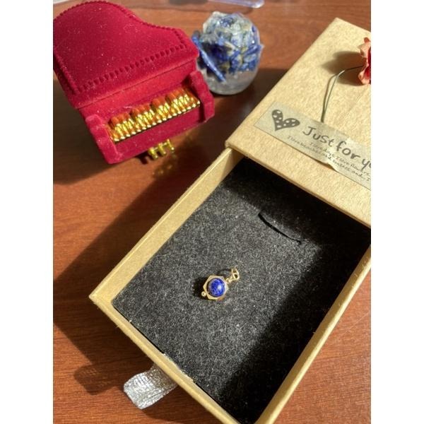 ♪拉長石/灰月光、青金石+14k包金♪- 天然無優無染青金石銅包14k金六角星設計款—項鍊/墜子（可客製）-細節圖8