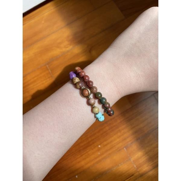 ♪綠松石/紅松石♪- 天然約6mm無優無染美國紅松石—手珠/手鍊-細節圖4