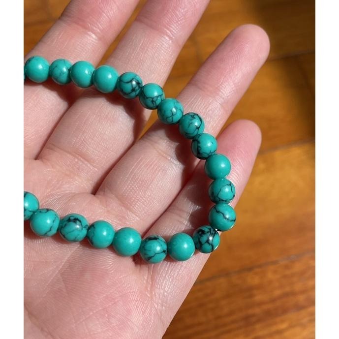 ♪合成綠松石♪- 《非天然》6mm合成料松石—手珠/散珠《隨機出貨》-細節圖2