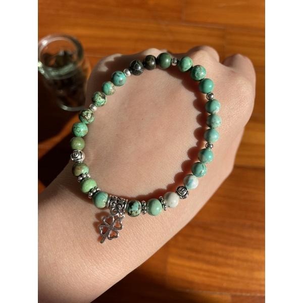 ♪湖北綠松石/土耳其石♪- 天然綠松石—射手座生日禮物設計款—手珠/手鍊-細節圖2