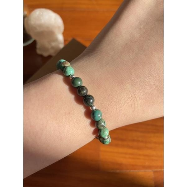 ♪湖北綠松石/土耳其石♪- 天然綠松石—射手座生日禮物設計款—手珠/手鍊-細節圖3