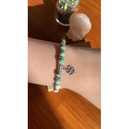 ♪湖北綠松石/土耳其石♪- 天然綠松石—射手座生日禮物設計款—手珠/手鍊-細節圖4