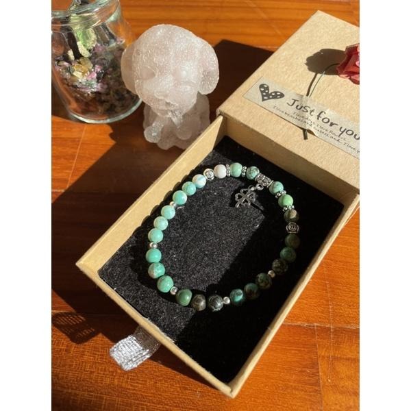 ♪湖北綠松石/土耳其石♪- 天然綠松石—射手座生日禮物設計款—手珠/手鍊-細節圖5