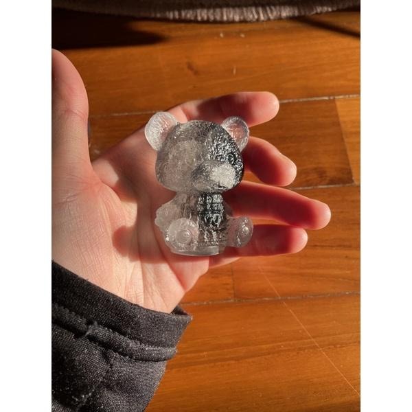 ♪ 原礦碎石毛衣熊/小熊♪- 天然碎石熊熊/泰迪熊—仿奧根塔/奧剛塔滴膠能量擺件—黑曜石/紫水晶/青金石-細節圖4