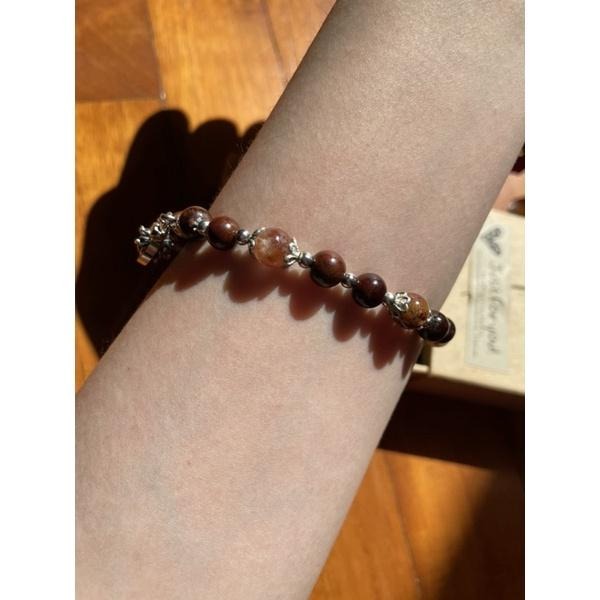 ♪烏拉圭紫水晶+四季幽靈/彩幽靈/異象水晶♪- 天然烏拉圭紫晶意象幽靈共生水晶—天秤座生日禮物設計款—手珠/手鍊-細節圖2