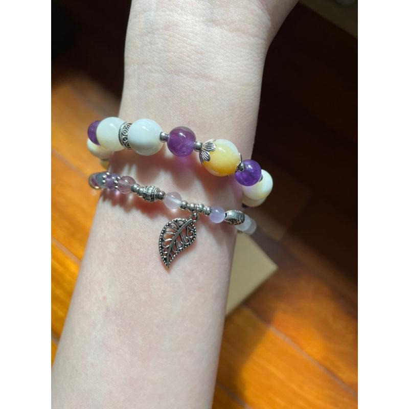 ♪螢石♪- 天然4mm螢石—水瓶座生日禮物設計款—手珠/手鍊-細節圖6