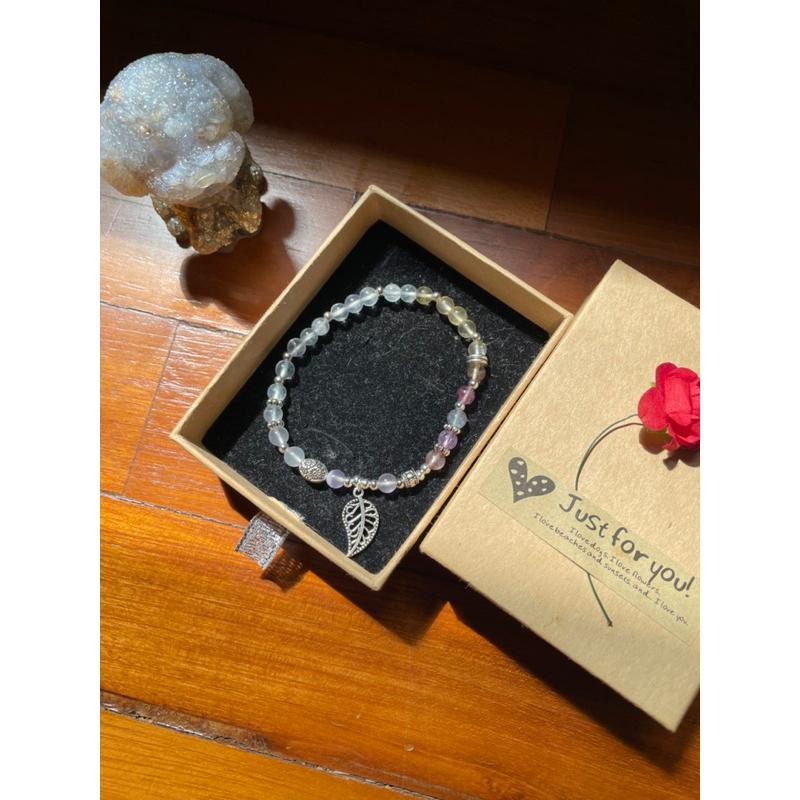 ♪螢石♪- 天然4mm螢石—水瓶座生日禮物設計款—手珠/手鍊-細節圖7