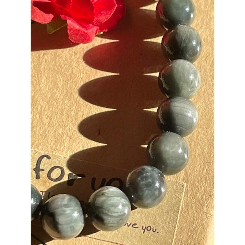 ♪鷹眼石/綠虎眼♪- 天然8mm鷹眼石—手珠/手鍊-細節圖4