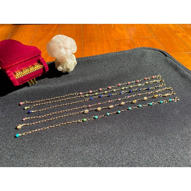 ♪天然紅紋石+14k包金♪- 7月份誕生石系列—菱錳礦鑽切七月設計款—手鍊/手鏈-細節圖6