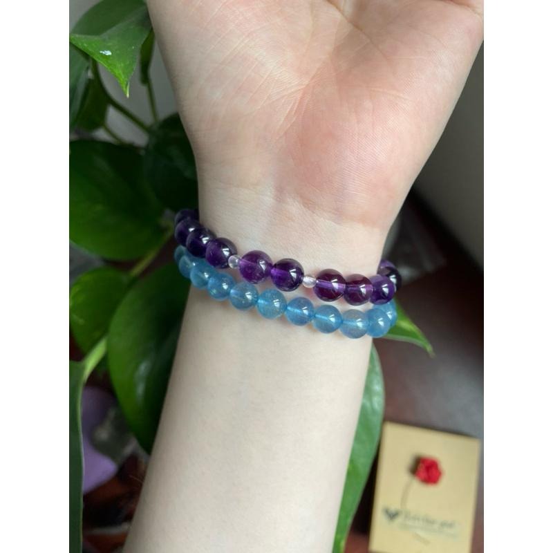 ♪紫水晶+白水晶♪- 天然水晶—手珠/手鍊《NG》-細節圖6