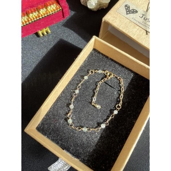 ♪天然葡萄石+14k包金♪- 5月份誕生石系列—綠葡萄石鑽切五月設計款—手鍊/手鏈-細節圖7