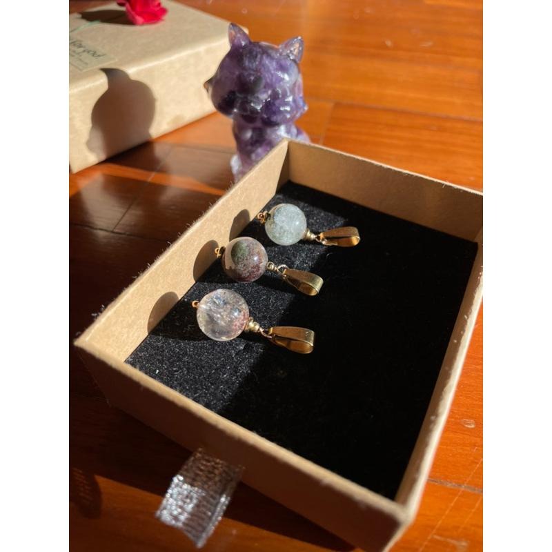 ♪彩幽靈/綠幽靈♪- 《義賣區》天然12mm幽靈水晶—項鍊/墜子-細節圖9