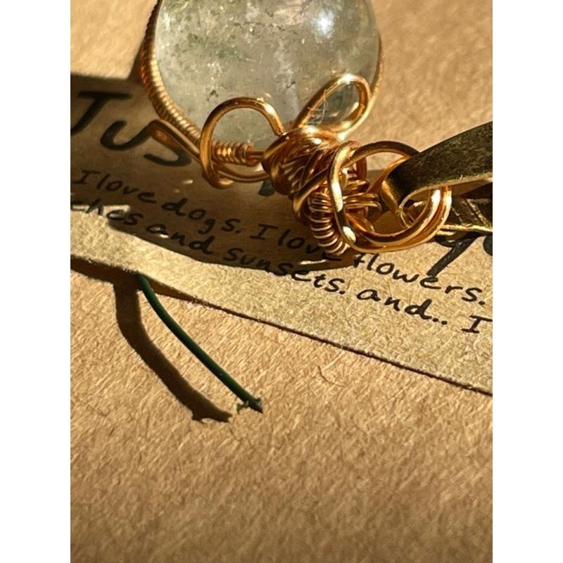 ♪綠幽靈/千層綠幽靈♪- 《義賣區》天然幽靈水晶編織款—項鍊/墜子-細節圖4