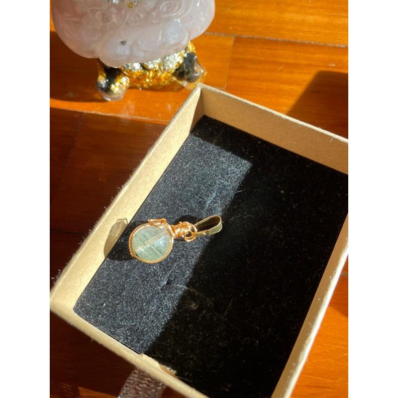 ♪綠幽靈/千層綠幽靈♪- 《義賣區》天然幽靈水晶編織款—項鍊/墜子-細節圖6