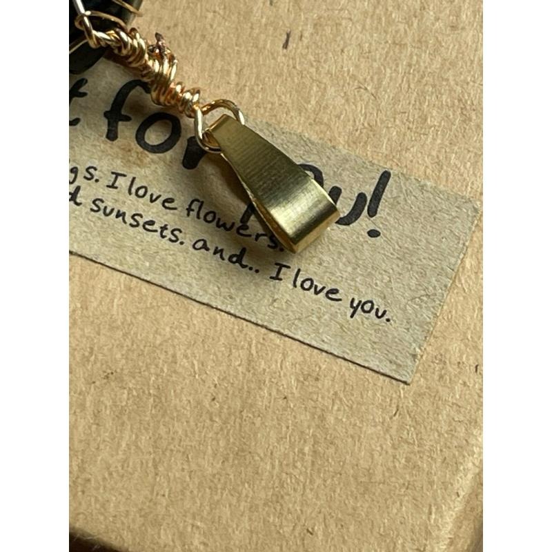 ♪黑曜石+銅線編織♪- 《義賣區》天然黑曜石保色銅線編織—項鏈/墜子/項鍊墜-細節圖5