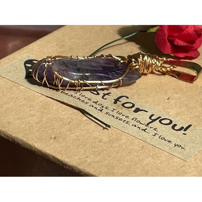 ♪紫水晶♪- 《義賣區》天然紫水晶—項鍊/墜子-細節圖3