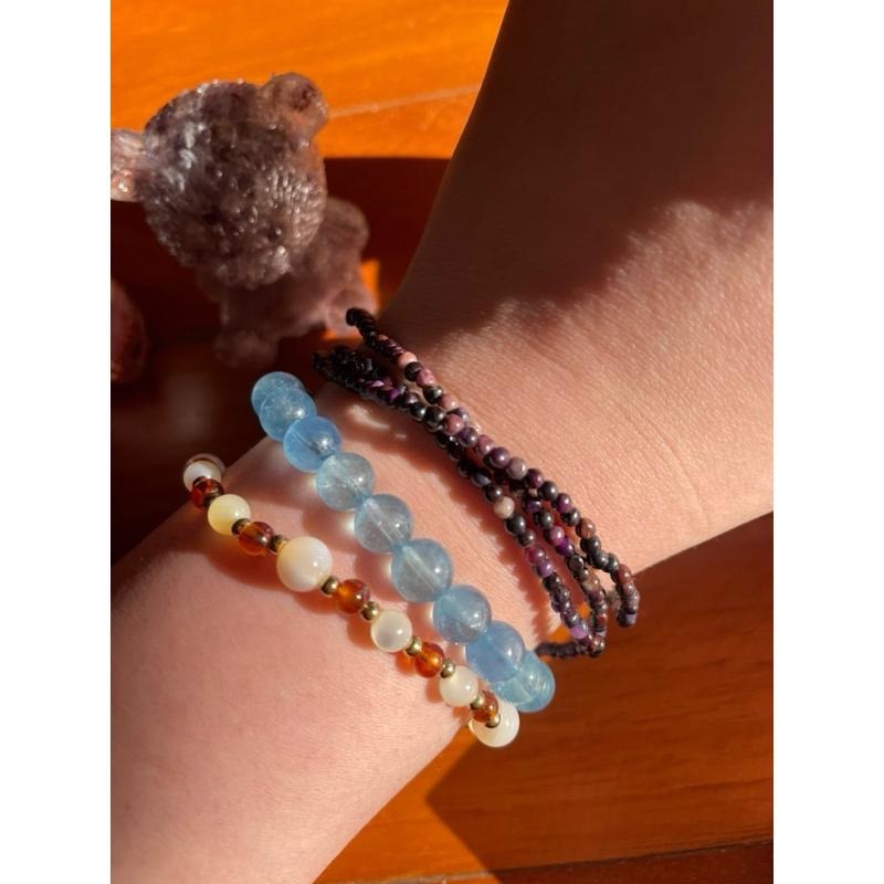 ♪蘇俱來/蘇紀石♪- 天然2mm原礦舒俱萊繞三圈/繞多圈—項鍊/手鍊-細節圖5