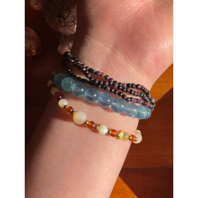 ♪蘇俱來/蘇紀石♪- 天然2mm原礦舒俱萊繞三圈/繞多圈—項鍊/手鍊-細節圖6