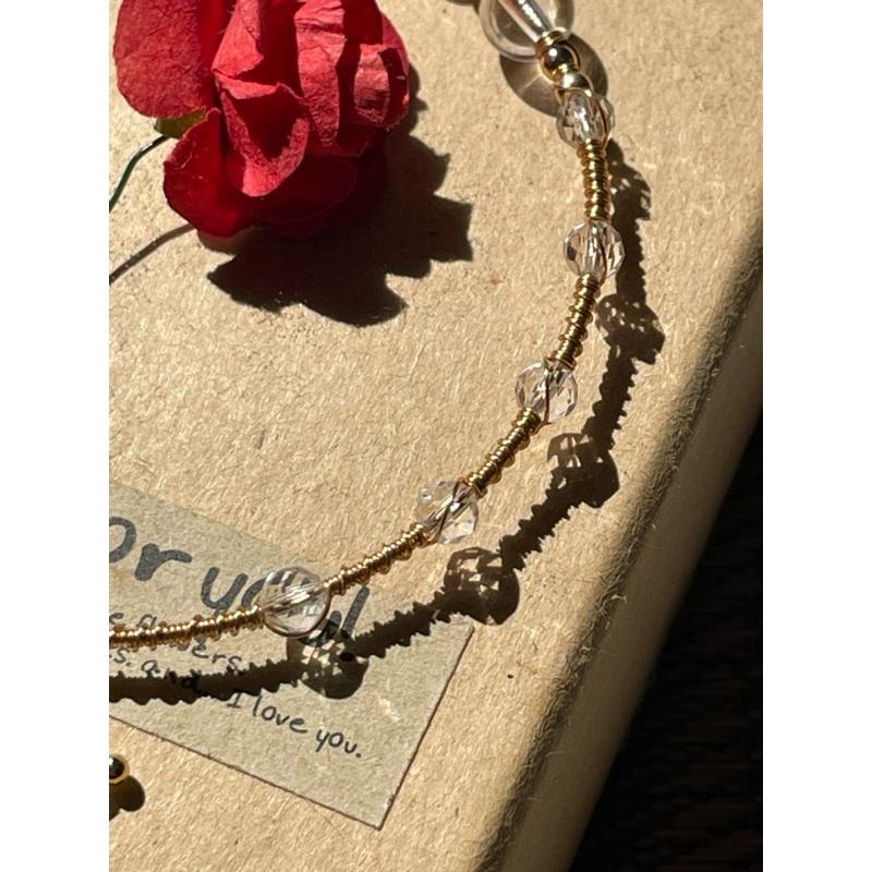 ♪白水晶♪- 4月份誕生石系列—白水晶鑽切四月設計款—手環/手鍊-細節圖4