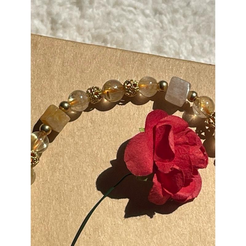 ♪鈦晶+銅鈦♪-天然晶系系列設計款—正方晶系—手珠/手鍊-細節圖3