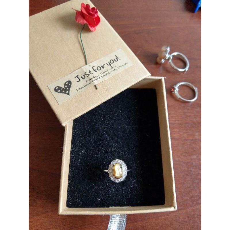 ♪鈦晶♪- 天然水晶s925純銀戒指-細節圖2