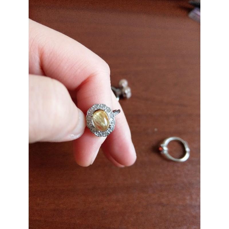 ♪鈦晶♪- 天然水晶s925純銀戒指-細節圖3