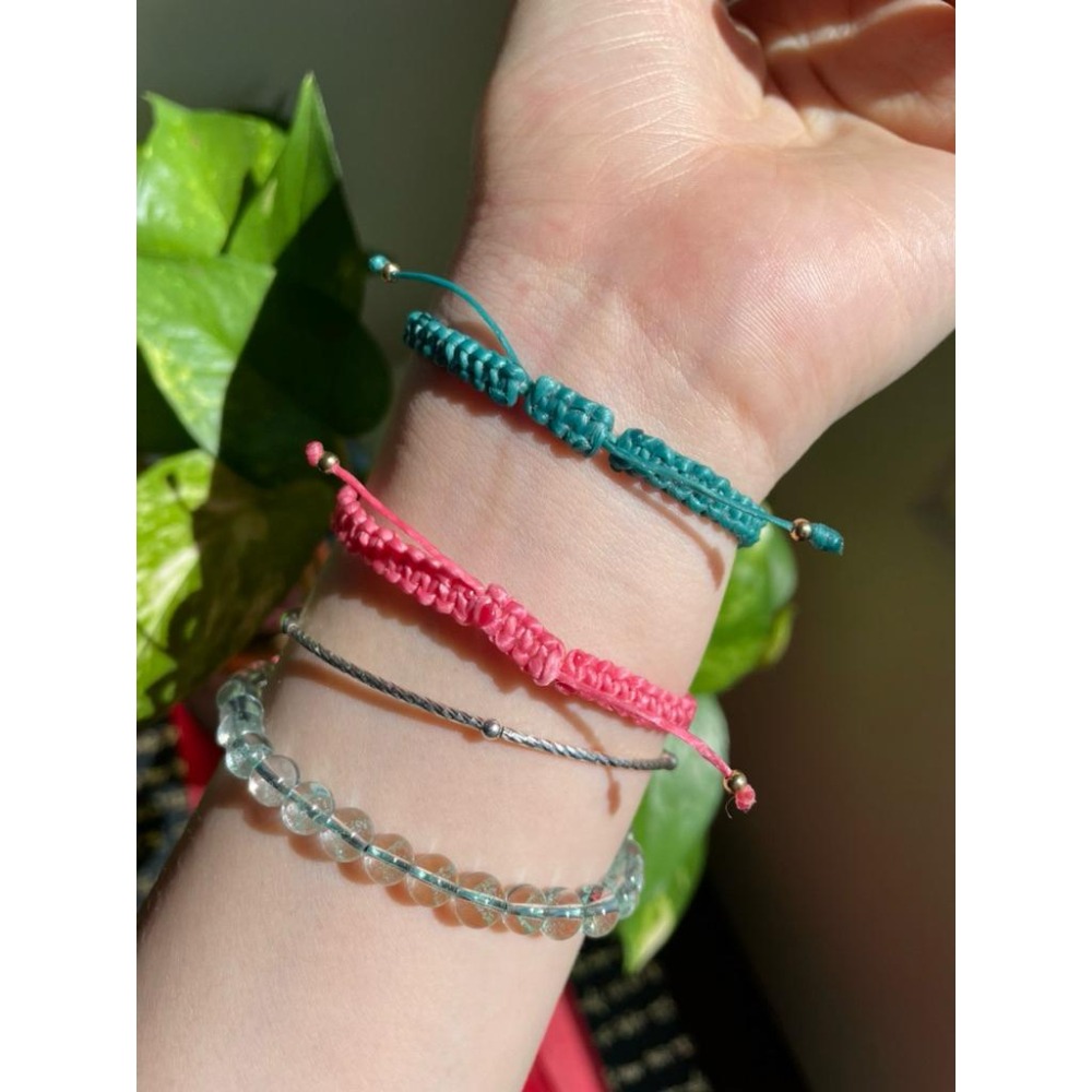 ♪草莓晶+狐仙/狐狸♪-天然紅草莓晶大頭萌狐狸蠶絲蠟線編織設計款—手繩/手鍊-細節圖9