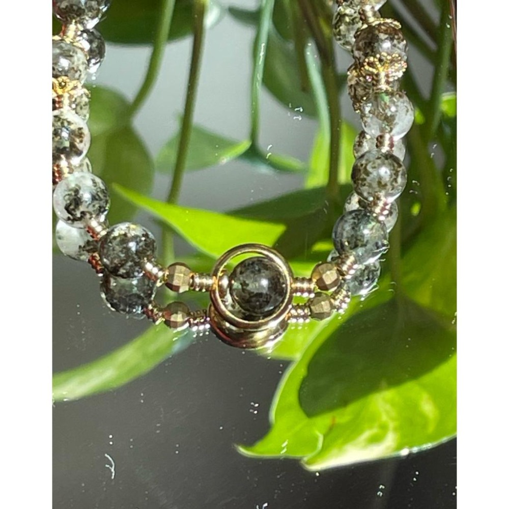 ♪南非綠幽靈/鬼佬財神♪- 天然綠幽靈白水晶共生設計款—心輪—第四輪設計款E款—手珠/手鍊-細節圖6