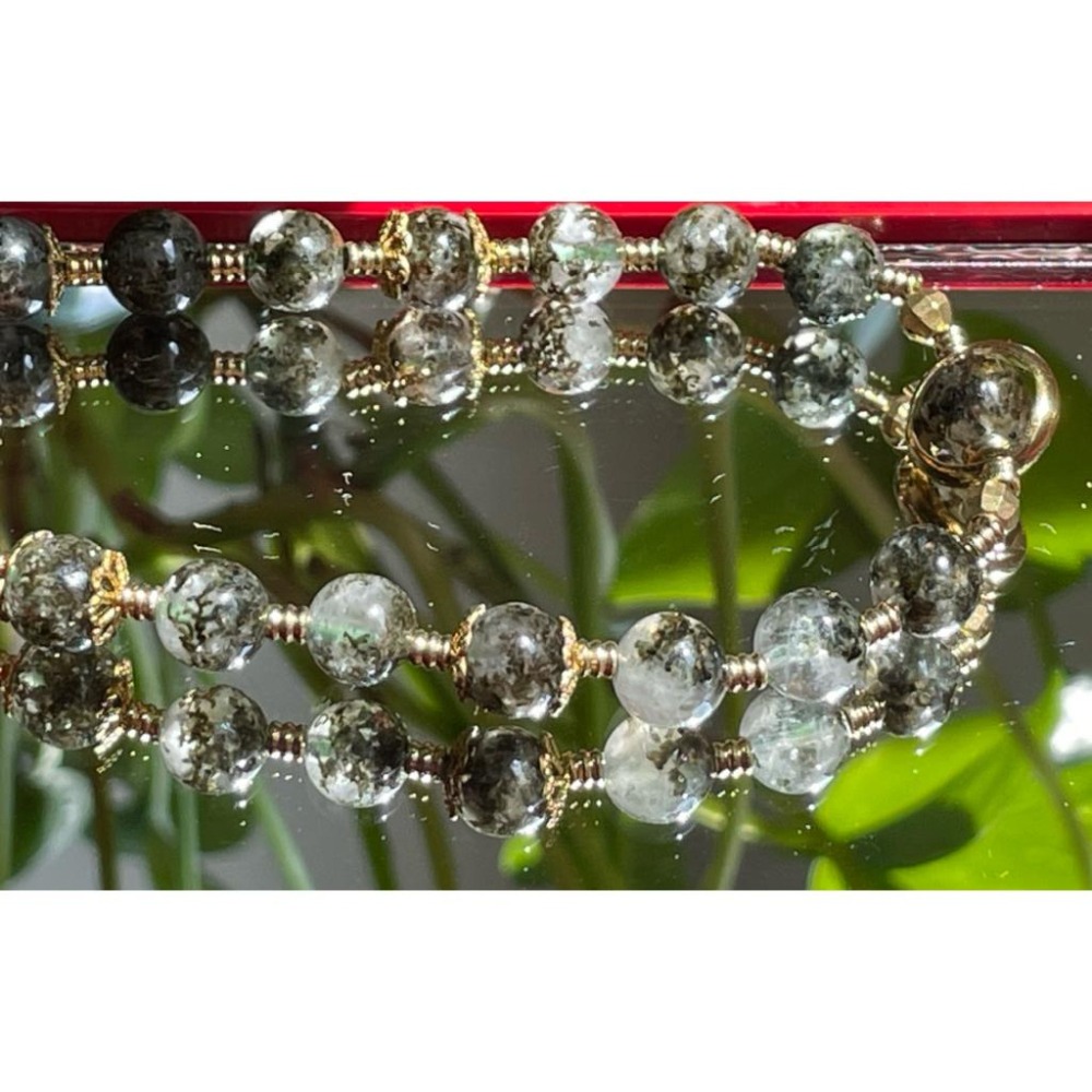 ♪南非綠幽靈/鬼佬財神♪- 天然綠幽靈白水晶共生設計款—心輪—第四輪設計款E款—手珠/手鍊-細節圖8