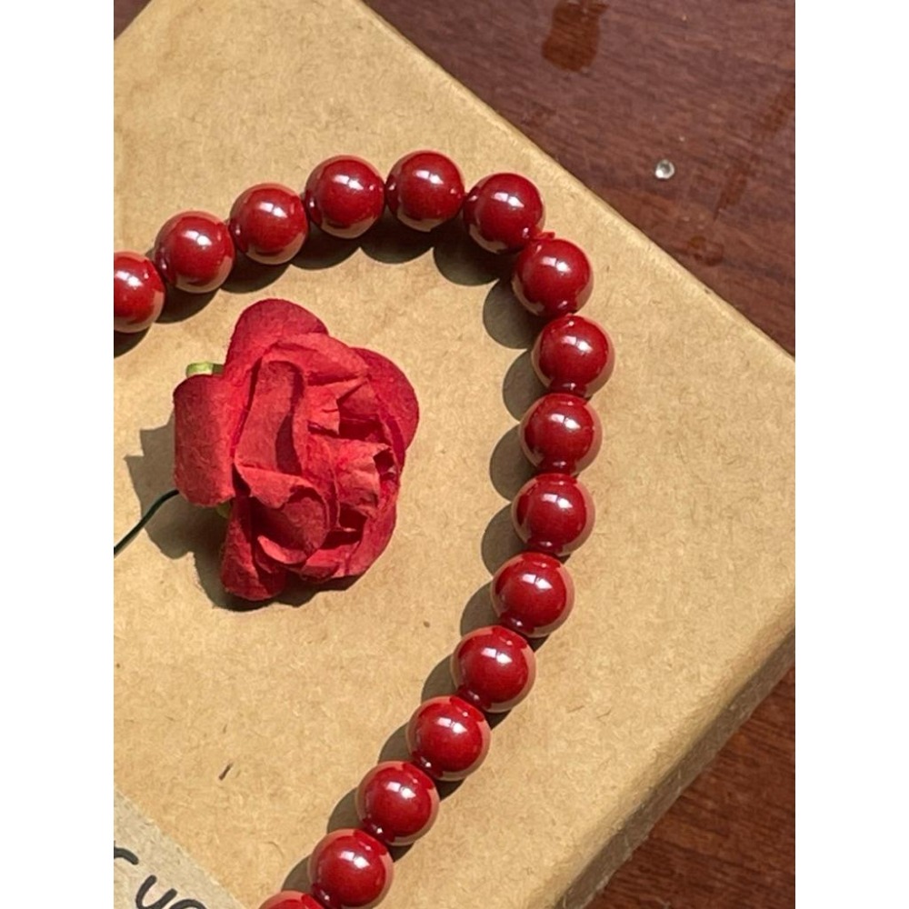 ♪帝王砂/硃砂♪- 天然6mm帝王砂—手珠/手鍊-細節圖3