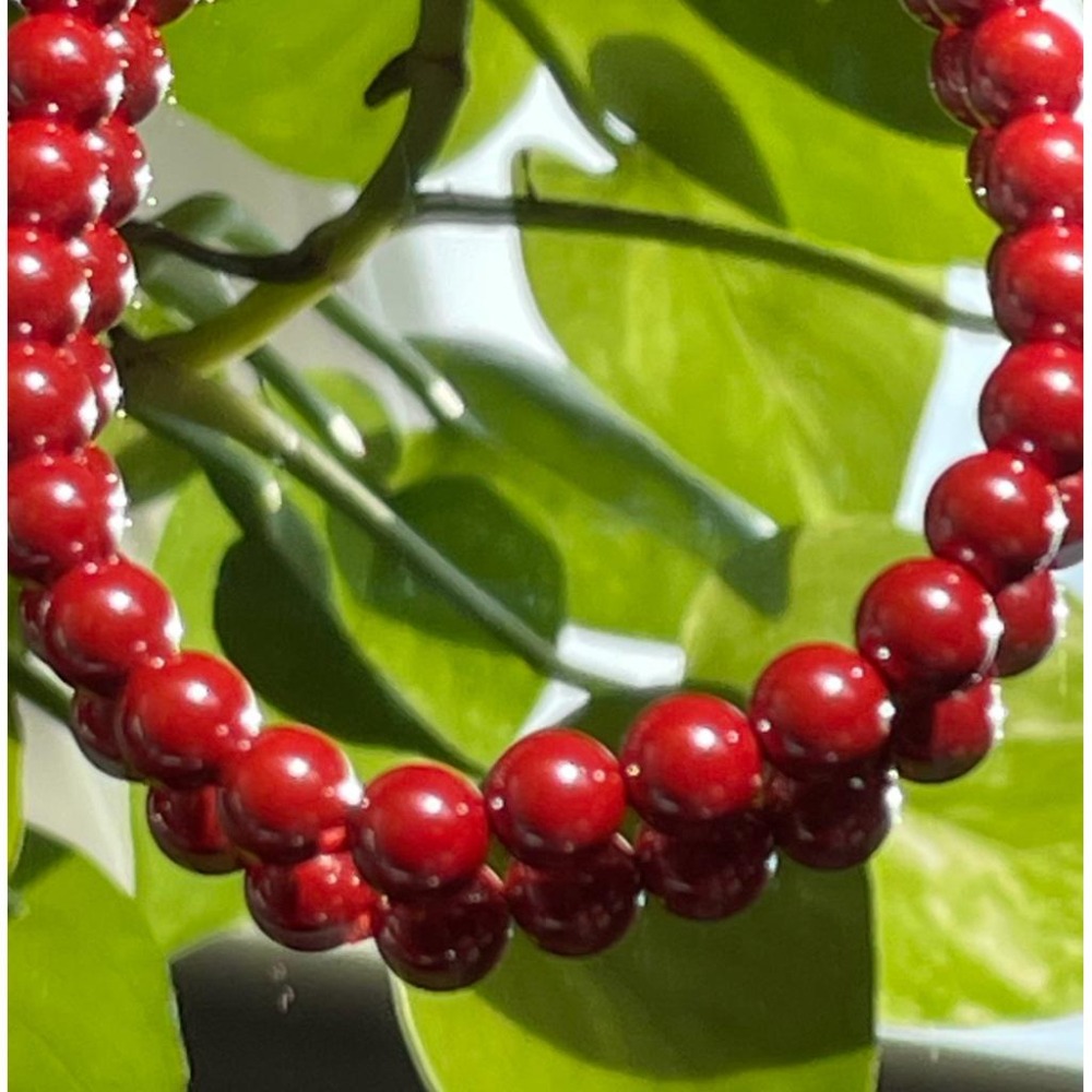 ♪帝王砂/硃砂♪- 天然6mm帝王砂—手珠/手鍊-細節圖6